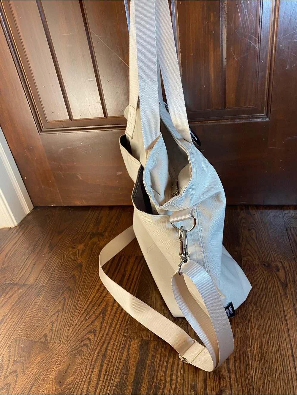 Simple Modern Harper Shoulder Laptop Bag Water-Resistant Light Almond NWT